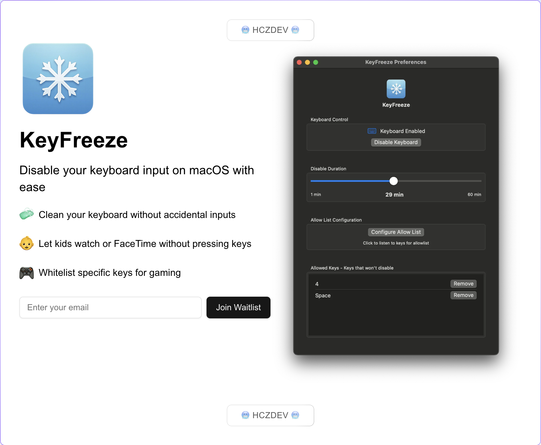 Key Freezer Core KeyFreeze - Secure Your Keyboard